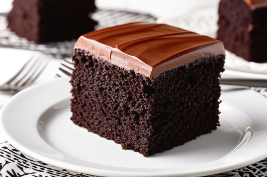 Buttermilk Chocolate Cake with Fudge Icing
