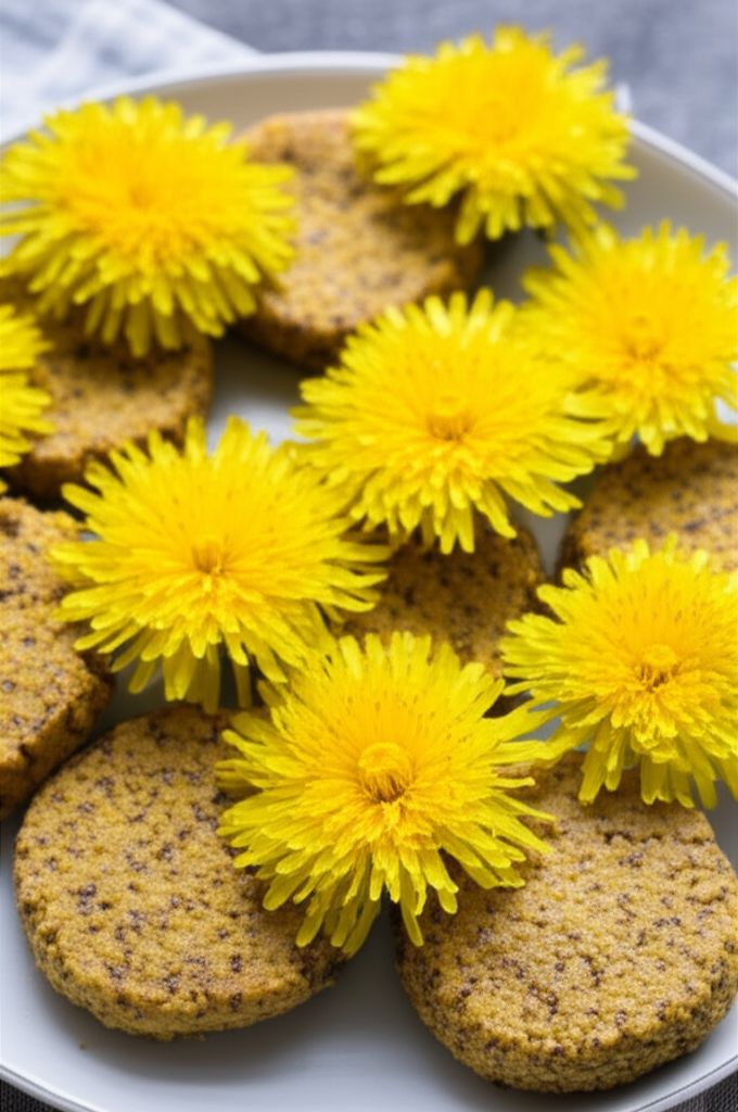 Lavender Dandelion Cookies