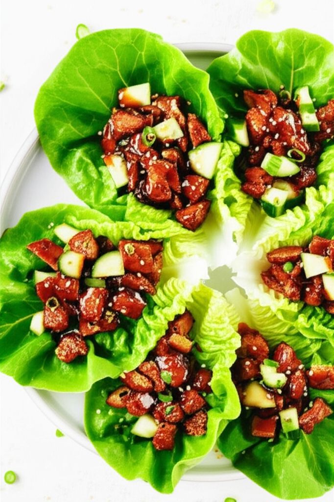 Easy "Peking Duck" Lettuce Cups
