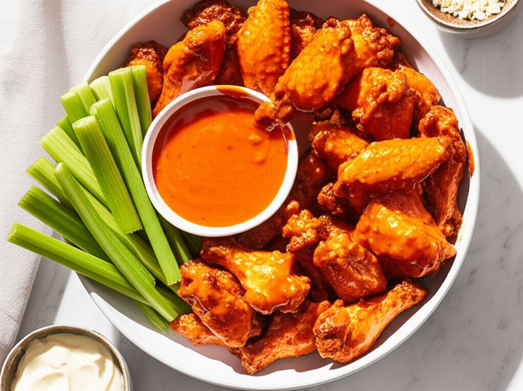 Healthier Restaurant-Style Buffalo Chicken Wings