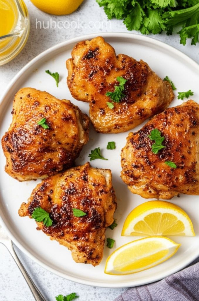 Keto Lemon-Garlic Chicken Thighs in the Air Fryer