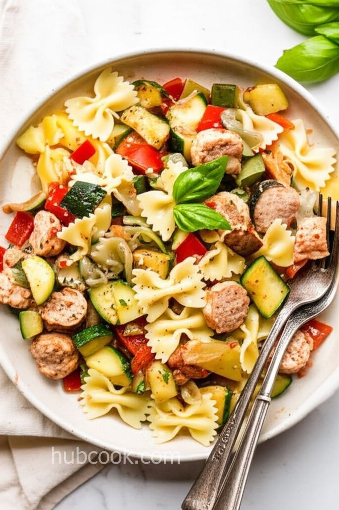 Pasta Primavera with Italian Turkey Sausage