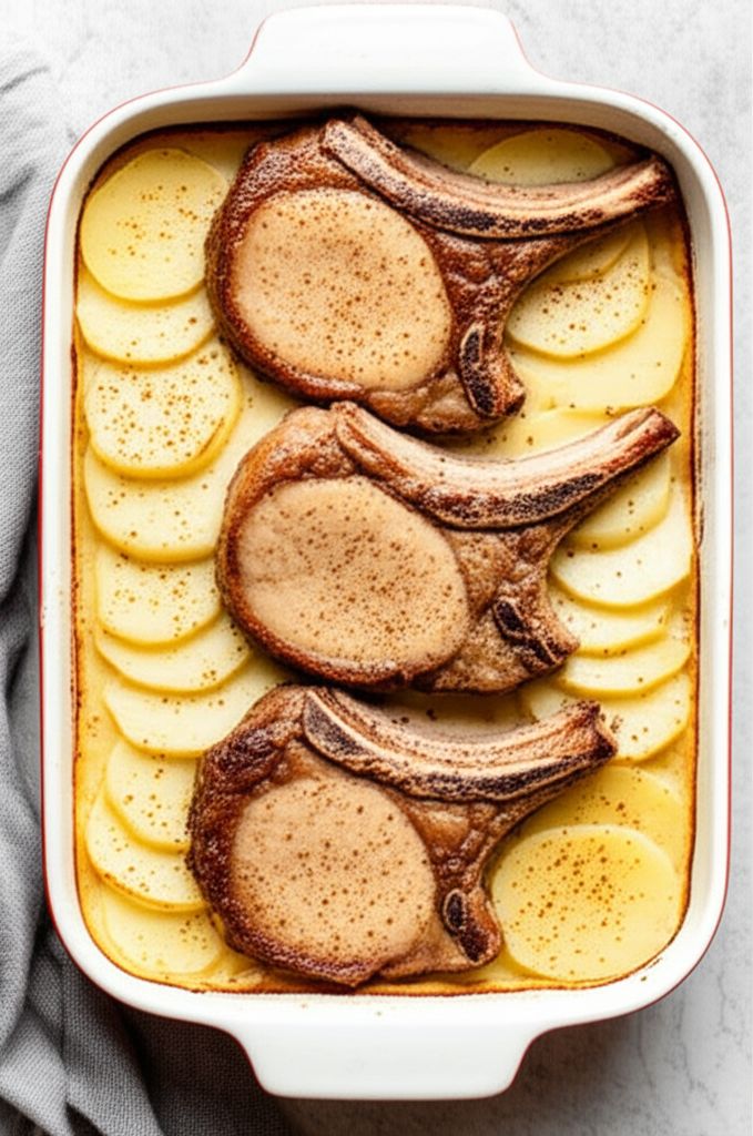Pork Chops and Scalloped Potatoes