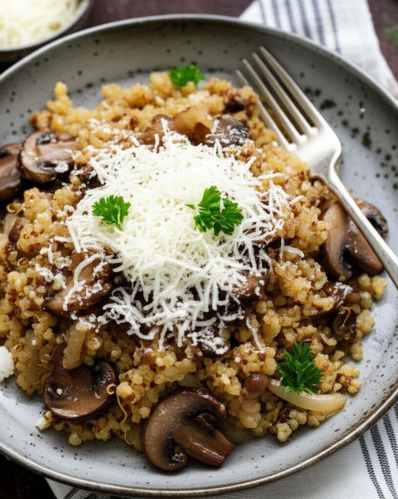 Quinoa with Mushrooms