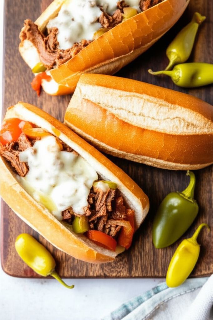 Slow Cooker Italian Chuck Roast with Peppers and Onions