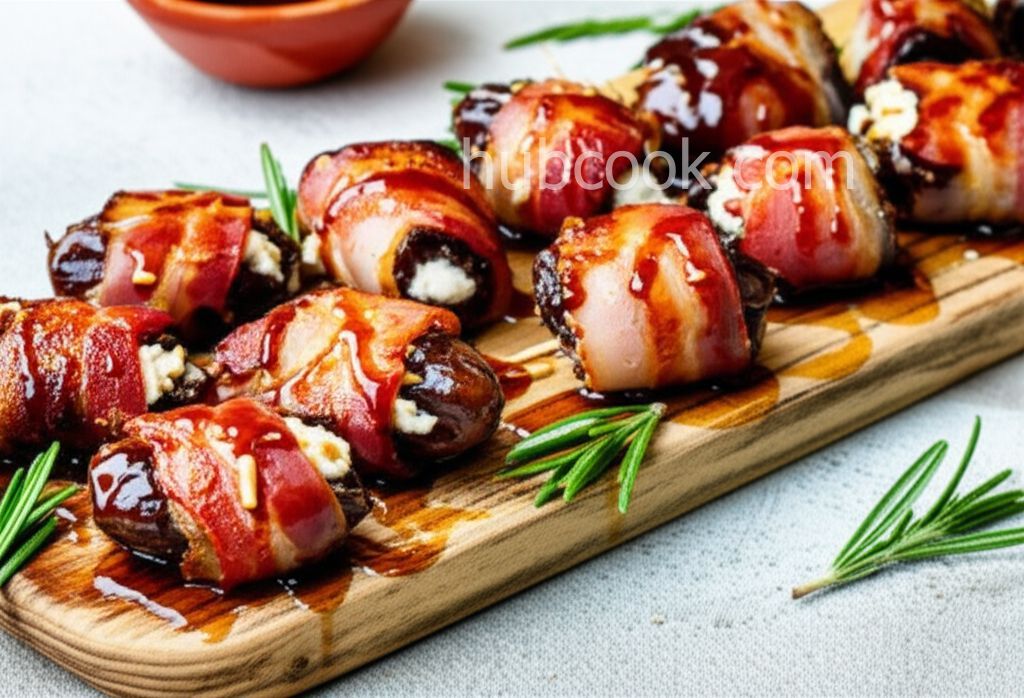 Bacon-Wrapped Dates with Goat Cheese