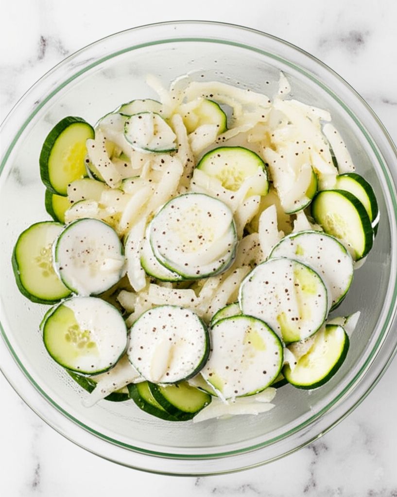 Grandmother's Sour Cream Cucumber Salad