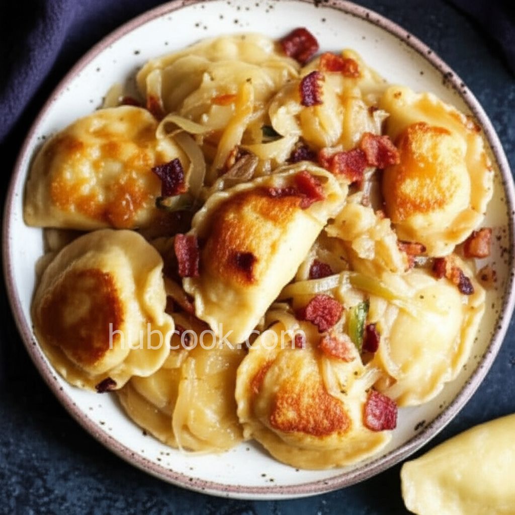 Pierogies and Cabbage