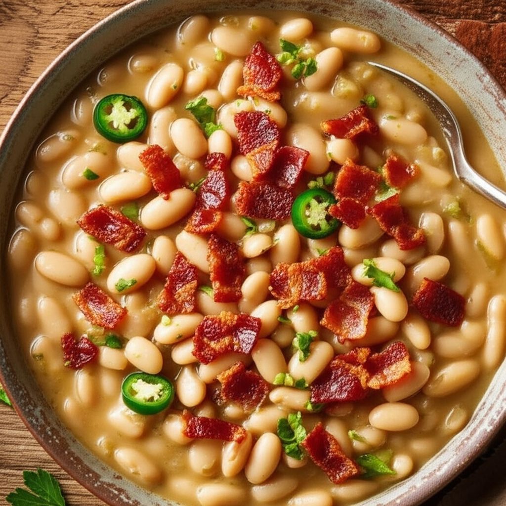Pressure Cooker Butter Beans with Beer and Bacon