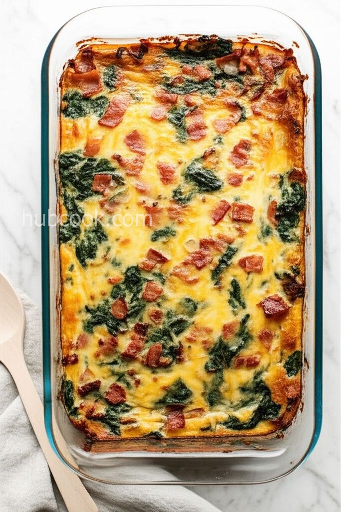 Spinach Bacon Egg Casserole