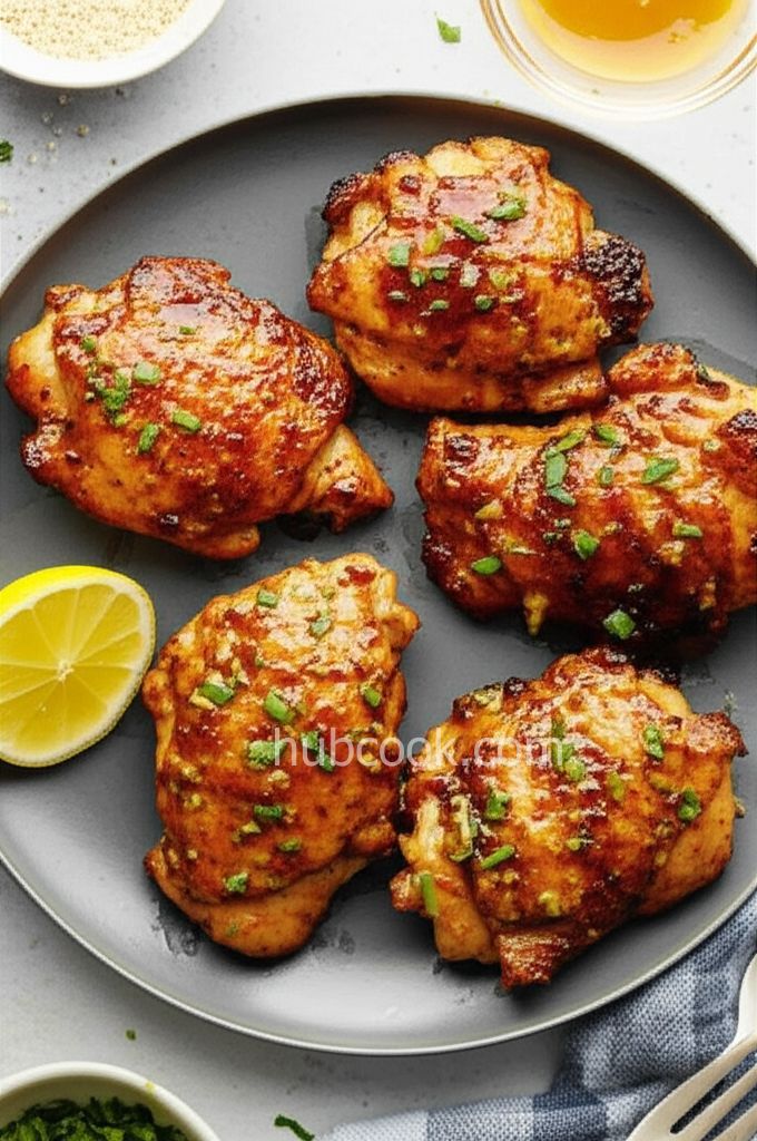 Air Fryer Honey-Mustard Chicken Thighs