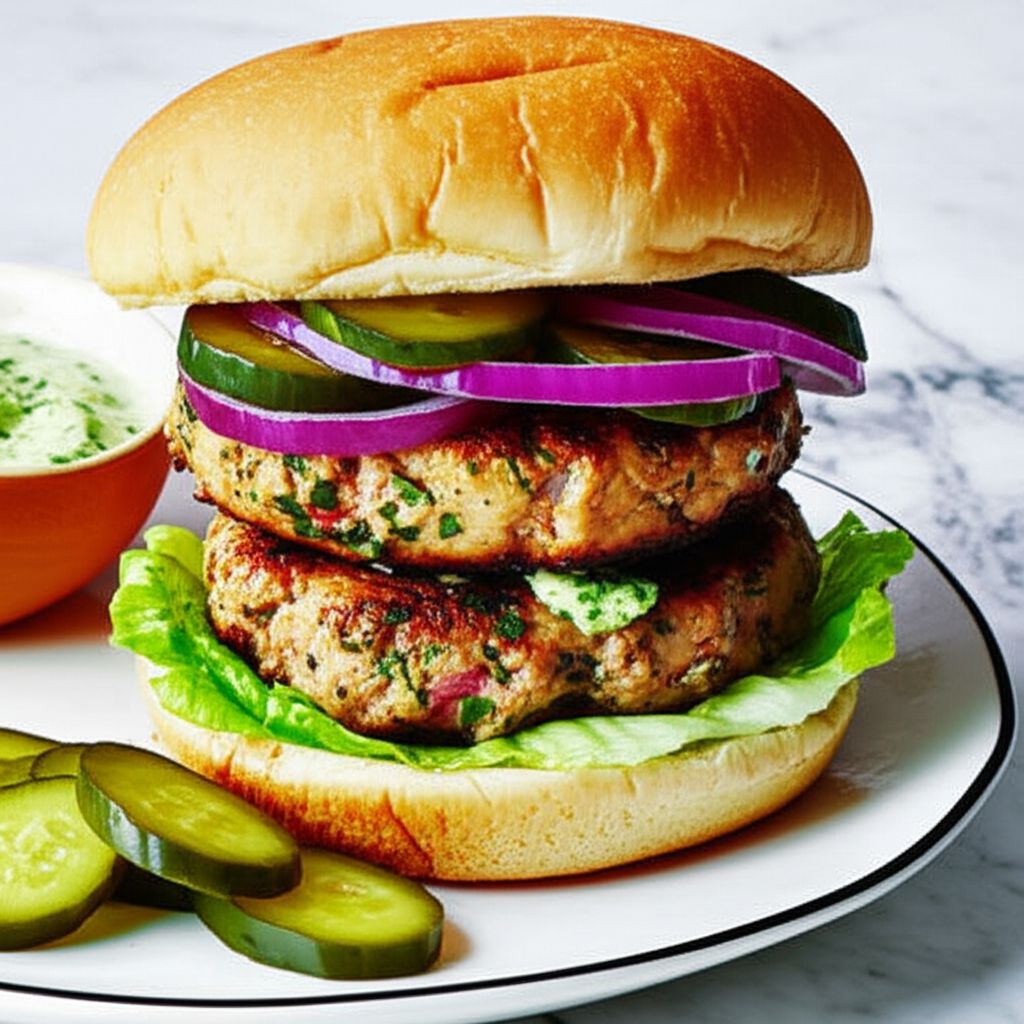 Chimichurri Chicken Burgers