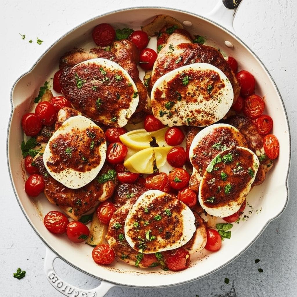 One-Pan Caprese Chicken Thighs