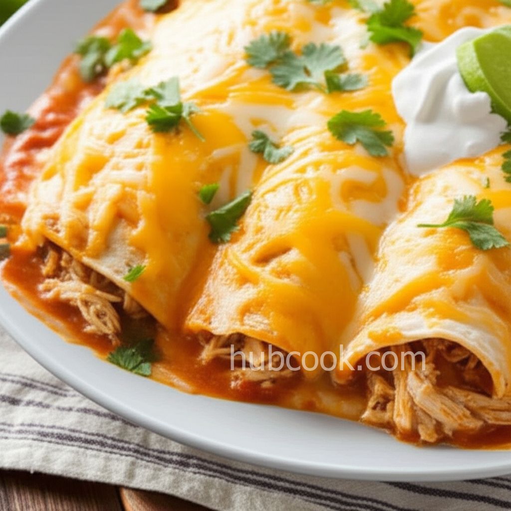 Ultimate Creamy Chicken Enchiladas